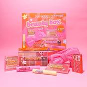 Sunkissed Beauty Box4 x 0.7g Contour Cream Palette, 1.46g Highlighter &amp; 4.7g Blusher Palette, 2 x 4.7g Eyeshadow, 15 x 1.7g Eyeshadow, 8.5ml Mascara, 4.3ml Lip Gloss, Eyelashes, 1g Eyelash Glue, Fluffy Headband image