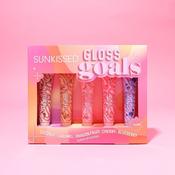 Sunkissed Gloss Goals Gift Set14ml Vanilla Lip Gloss, 14ml Fudge Lip Gloss, 14ml Watermelon Lip Gloss, 14ml Cherry Lip Gloss, 14ml Blueberry Lip Gloss