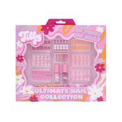 Tilly Ultimate Nail Gift Set6 x 10pc False Nails, 50pc Nail Stickers, 2.3ml Water Based Nail Polish, 2 x Nail Files image