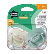 Tommee Tippee Anytime Twin Pack Mixed Soother 6-18 Months image