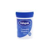 Valupak Chewable Vitamin C Tablets 500mg 30's image
