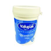 Valupak Vitamin D3 1000Iu Capsules 30's image
