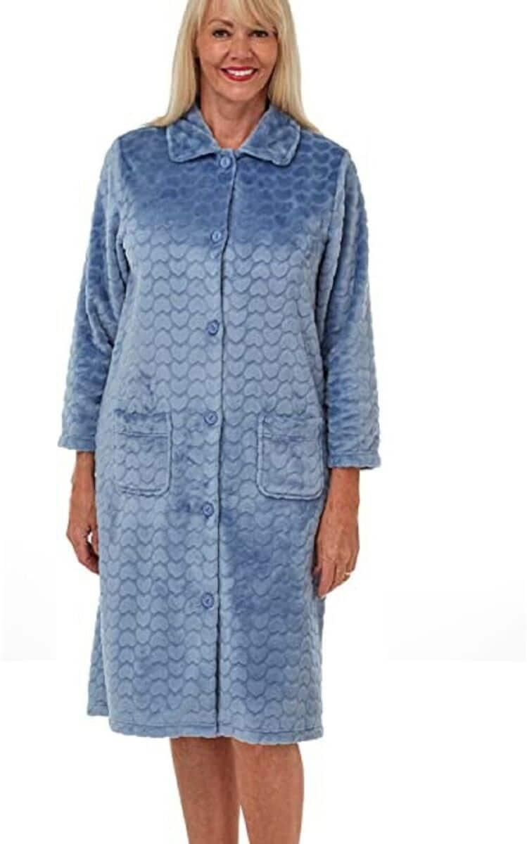 Button Down Denim blue Dressing Gown Marlon MA29412 Cherche La