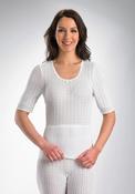 Camisole knit Top Short Sleeve Ivory VUM702 - Cherche La Femme image