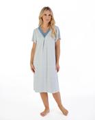 Gaspé Blue Print Nightdress Supersoft GL07702 - Cherche La Femme image