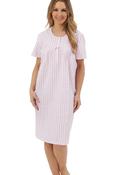 Marlon Seersucker Nightdress MA44314 Pink - Cherche La Femme image