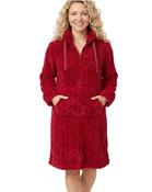 Indigo Sky Fleece Zip Red Dressing Gown IN50055 - Cherche La Femme image