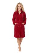Indigo Sky Fleece Zip Red Dressing Gown IN50055 - Cherche La Femme image