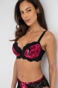 Pour Moi Bliss Padded Plunge Bra Black Rose PM99603 - Cherche La Femme