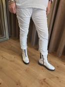 High Waisted Creased Cotton Look