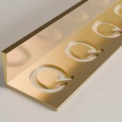 Polished Brass 12mm Straight Edge Tile Trim 2.5m