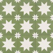 Fired Star Green 20x20 cm