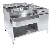 Combisteel Cocktail Bar Station with Sink, Glass Rinser and Speedrail