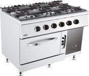 Combisteel BASE 700 Gas Cooking Range with 6 Burners and Oven
