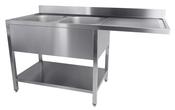 Combisteel LEFT 1600 Sink Unit with Bottom Shelf