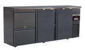 Combisteel Black Backbar Counter Fridge 2 Doors 2 Drawers