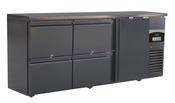 Combisteel Backbar Counter Fridge Black 1 Door 4 Drawers 537L image