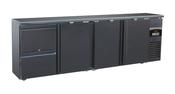 Combisteel Backbar Counter Fridge 3 Doors 2 Drawers Black image