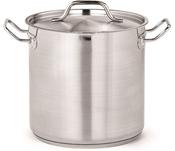 Combisteel Deep Stockpot High Stainless Steel with Lid 24cm 10L