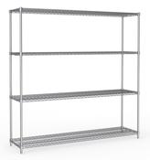 Combisteel LEVELS 1800 4-Tier Chrome Shelving Unit