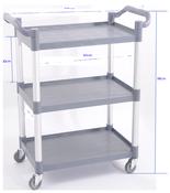 Combisteel Serving Trolley 3 Shelf Open Grey
