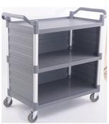 Combisteel Open Serving Trolley 3 Shelves Grey