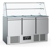 Combisteel Refrigerated Saladette with Glass 3 Doors 368 Litre