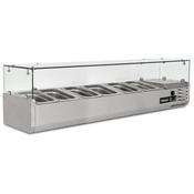 Blizzard 1/4 Gastronorm Prep Top With Glass Cover 1500mm(W) TOP1500-14CR