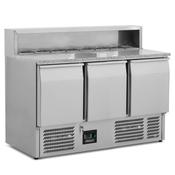 Blizzard 3 Door Compact Gastronorm Pizza Prep Counter 368L BCC3PREPGRANITE