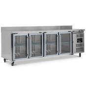 Blizzard 4 Glass Door Gn1/1 Counter With Upstand 553L HBC4CR