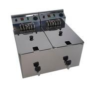 Infrico FR1010LG Twin Tank Commercial Electric Fryer 10+10L image