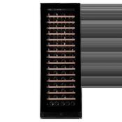 Pevino Noble Wine Cooler - 111 Bottles - Multi Zone - Black Glass Front PN328MB-HHB