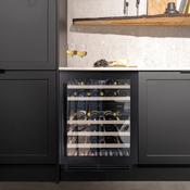Caple Wi6135BS - Built In Undercounter Dual Zone Black Steel Wine Cooler image