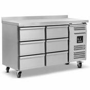 Blizzard 6 Drawer Refrigerated Counter With Upstand 282L HBC2-33