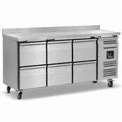 Blizzard 6 Drawer Refrigerated Counter With Upstand 417L HBC3-222