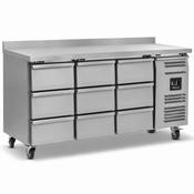 Blizzard 9 Drawer Refrigerated Counter With Upstand 417L HBC3-333