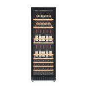 Pevino Noble Wine Cooler - 93 Bottles - Multi Zone - Black Glass Front PN328MB-HHB-Hor