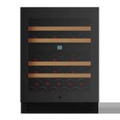 Pevino Noble Wine Cooler - 39 Bottles - Dual Zone - Black Glass Front PN45D-HHB-2