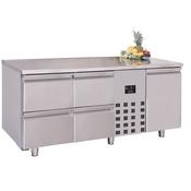 Combisteel 700 refrigerated counter 1 door and 4 drawers monoblock