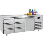 Combisteel 700 refrigerated counter 1 door 6 drawers