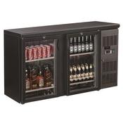 CombiSteel BACKBAR COOLER BLACK 2 GLASS DOORS