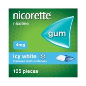 Nicorette Icy White 4Mg Gum - 105 Pack For Enhanced Smoking Cessation Support image