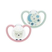Nuk Space Night 6-18M Soothers