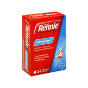 Rennie Peppermint Chewable Tablets 24 Tablets
