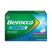 Berocca Hydrate Natural Mango Passionfruit Flavour 20 Effervescent Tablets