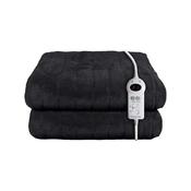 Russell Hobbs Large Microfleece Heated Throw Black