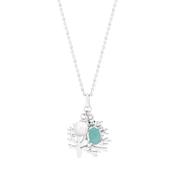 Turtle Coral Pearl Silver Pendant image