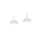 Whale Tale Stud Silver