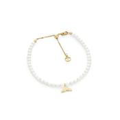 Pearl &amp; Whale Tail Bracelet image