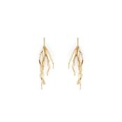 Seaweed Earrings Gold image